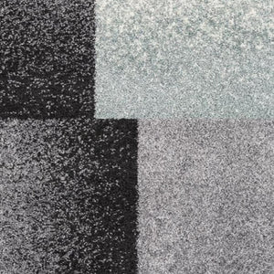 HomeRoots 4' Modern Geometric Area Rug - Stylish Charcoal and Teal Design for Contemporary Home Décor 5' Round Round 390339
