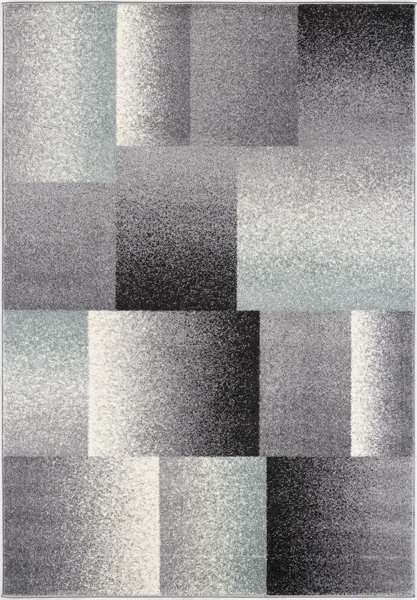 Homeroots 5' Grey Round Abstract Area Rug  Polyester 390339