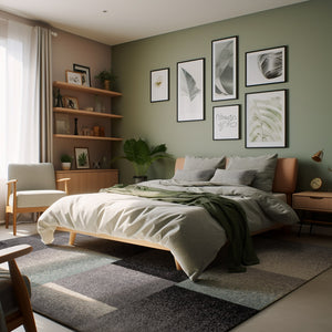 Homeroots 8' X 11' Gray Modern Geometric Area Rug  Polyester 390342