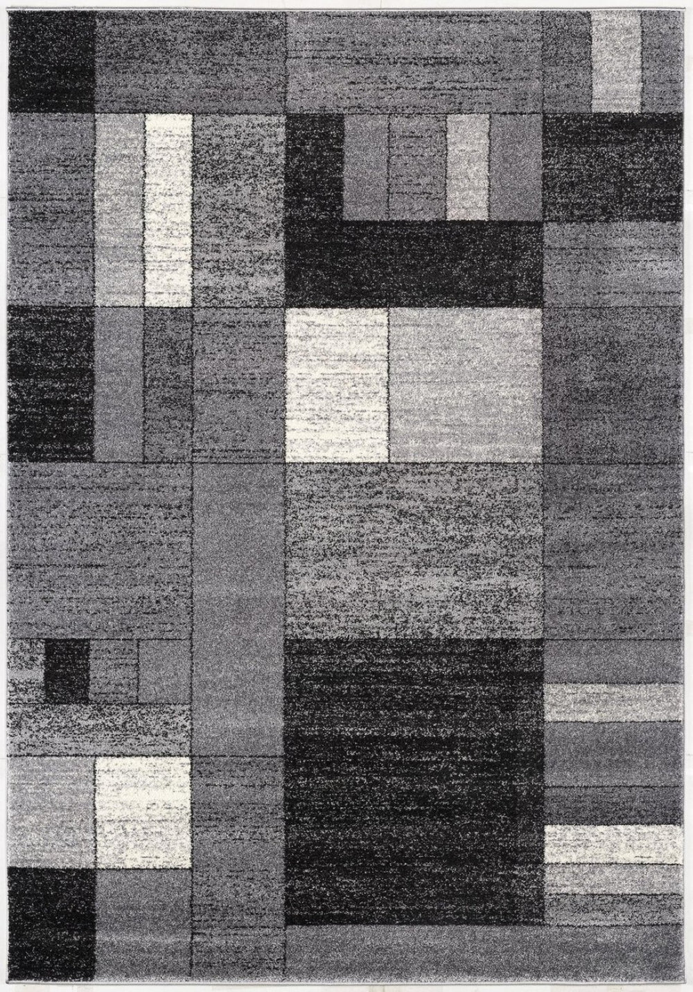 HomeRoots 7' Gray Distressed Geometric Area Rug – Handcrafted for Modern Elegance and Comfort in Any Space 8' X 11' 390357