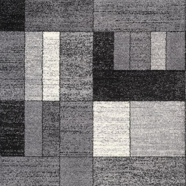 HomeRoots 7' Gray Distressed Geometric Area Rug – Handcrafted for Modern Elegance and Comfort in Any Space 8' X 11' 390357