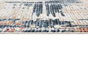 HomeRoots 4' Transform Your Space with a Blue and Ivory Abstract Area Rug for Modern Elegance and Durability 5' X 7' 390373