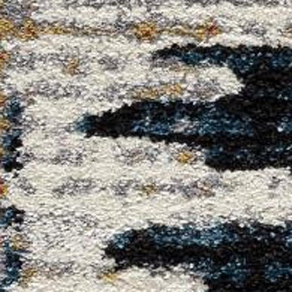 HomeRoots 4' Transform Your Space with a Blue and Ivory Abstract Area Rug for Modern Elegance and Durability 8' X 11' 390375