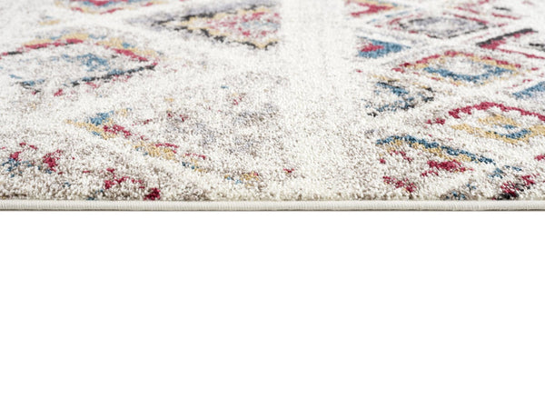 HomeRoots 4' Cream Southwestern Area Rug – Stylish, Durable Design for Living Rooms, Hallways & Dining Areas 7' X 9' Rectangle 390382