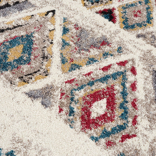 HomeRoots 4' Cream Southwestern Area Rug – Stylish, Durable Design for Living Rooms, Hallways & Dining Areas 8' X 11' Rectangle 390383