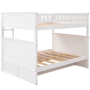 English Elm Full Over Bunk Bed with Trundle Solid Pine Wood Kids Bedroom Sleeper LT000044AAK-1