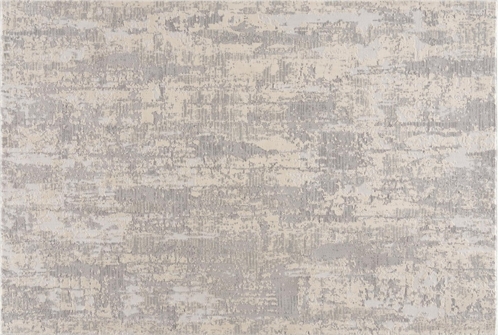 HomeRoots 4' Metro Modern Abstract Area Rug - Stylish Gray Design for Contemporary Living Spaces and Durability 4' x 6' 390413
