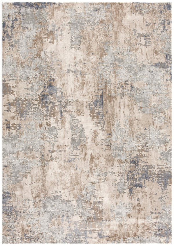 HomeRoots 4' Elevate Your Home Decor with a Beige and Ivory Abstract Area Rug for Timeless Sophistication 5' X 8' 390465