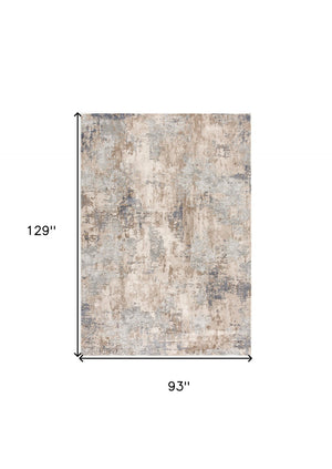 HomeRoots 4' Elevate Your Home Decor with a Beige and Ivory Abstract Area Rug for Timeless Sophistication 8' X 10' 390467