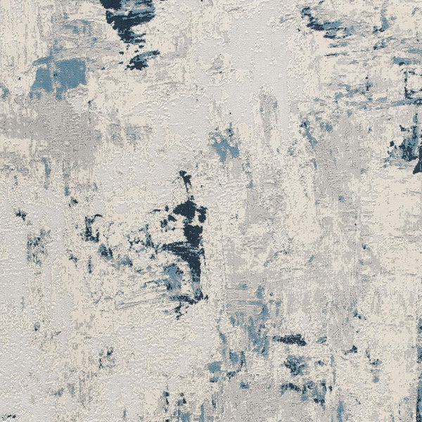 Homeroots 4' X 6' Blue Abstract Dhurrie Area Rug  Polypropylene 390477