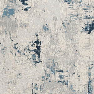 Homeroots 5' X 8' Blue And Ivory Abstract Strokes Area Rug  Polypropylene 390478