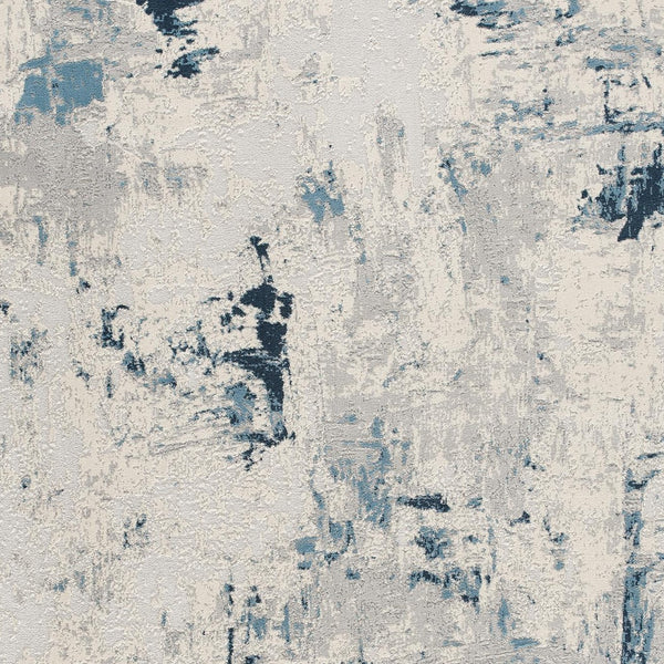 Homeroots 5' X 8' Blue And Ivory Abstract Strokes Area Rug  Polypropylene 390478