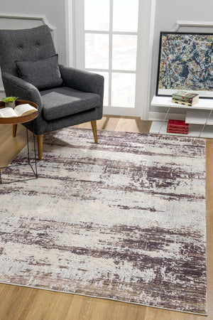 HomeRoots 5' Violet Abstract Dhurrie Area Rug - Contemporary Turkish Design for Cozy Living Spaces and Durability 5' X 7' 390493