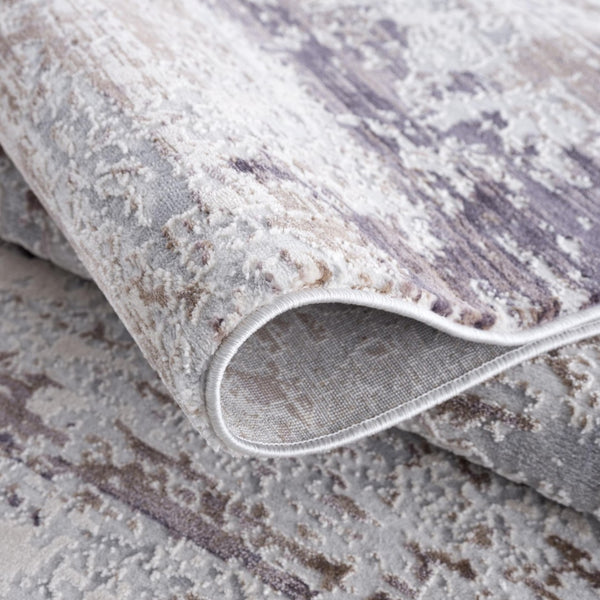 HomeRoots 5' Violet Abstract Dhurrie Area Rug - Contemporary Turkish Design for Cozy Living Spaces and Durability 5' X 7' 390493