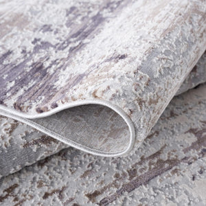 HomeRoots 5' Violet Abstract Dhurrie Area Rug - Contemporary Turkish Design for Cozy Living Spaces and Durability 5' X 7' 390493