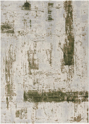 HomeRoots 4' Green Abstract Dhurrie Area Rug - Plush Comfort, Modern Design, Durable & Easy to Maintain for Any Room 4' x 6' 390497