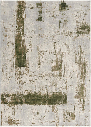HomeRoots 4' Green Abstract Dhurrie Area Rug - Plush Comfort, Modern Design, Durable & Easy to Maintain for Any Room 4' x 6' 390497