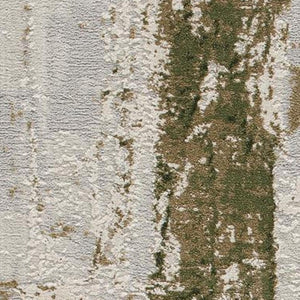 HomeRoots 4' Green Abstract Dhurrie Area Rug - Plush Comfort, Modern Design, Durable & Easy to Maintain for Any Room 5' x 8' 390498