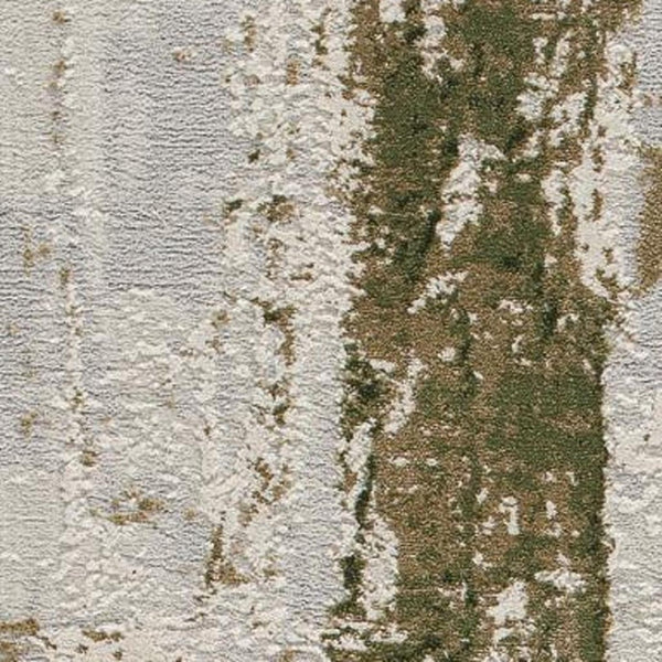 HomeRoots 4' Green Abstract Dhurrie Area Rug - Plush Comfort, Modern Design, Durable & Easy to Maintain for Any Room 5' x 8' 390498