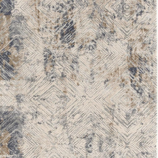 HomeRoots 4' Beige Abstract Area Rug - Stylish Plush Pile, Durable Design for Modern Living Spaces & Comfort 4' X 6' 390503