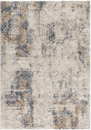 HomeRoots 4' Beige Abstract Area Rug - Stylish Plush Pile, Durable Design for Modern Living Spaces & Comfort 4' X 6' 390503