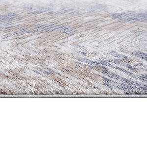 HomeRoots 4' Beige Abstract Area Rug - Stylish Plush Pile, Durable Design for Modern Living Spaces & Comfort 5' X 8' 390504