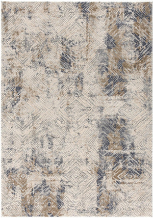 HomeRoots 4' Beige Abstract Area Rug - Stylish Plush Pile, Durable Design for Modern Living Spaces & Comfort 5' X 8' 390504