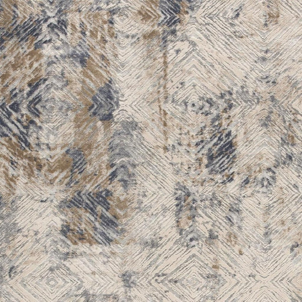 HomeRoots 4' Beige Abstract Area Rug - Stylish Plush Pile, Durable Design for Modern Living Spaces & Comfort 5' X 8' 390504