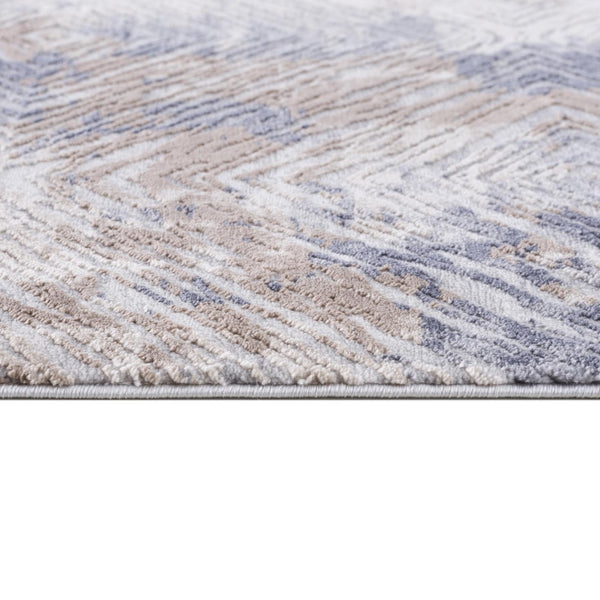 HomeRoots 4' Beige Abstract Area Rug - Stylish Plush Pile, Durable Design for Modern Living Spaces & Comfort 6' X 9' 390505