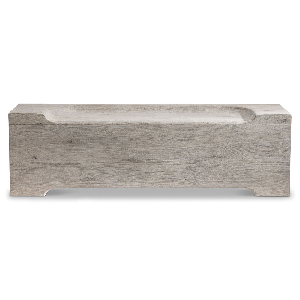 Bernhardt Bernhardt Amirus Solid Oak Sculpted Bench with Organic Saddle Seat for Modern Interiors 390505