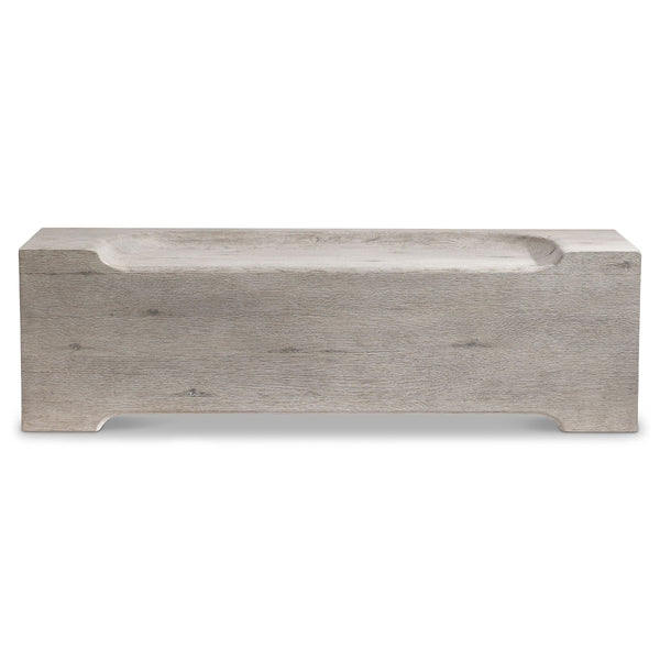 Bernhardt Amirus Solid Oak Sculpted Bench with Organic Saddle Seat for Modern Interiors