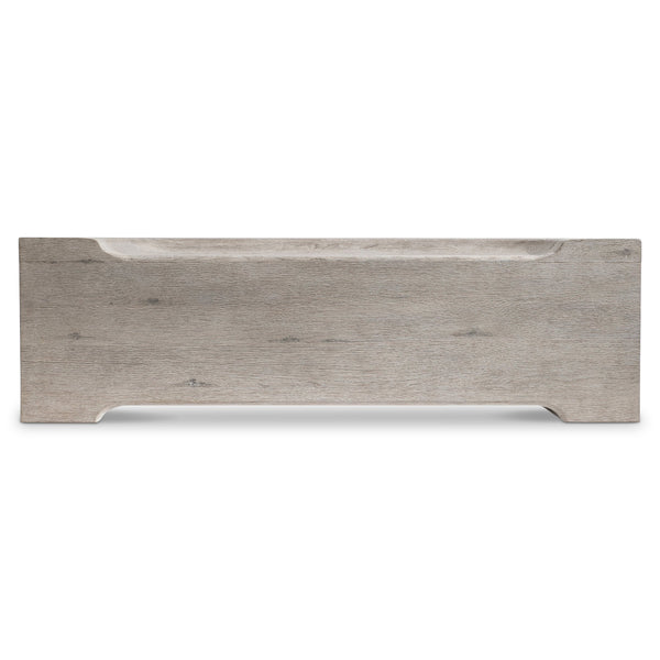 Bernhardt Amirus Solid Oak Sculpted Bench with Organic Saddle Seat for Modern Interiors