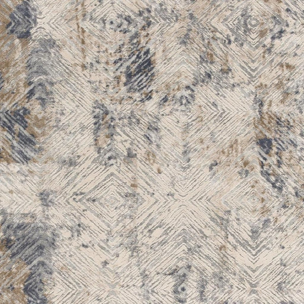 HomeRoots 4' Beige Abstract Area Rug - Stylish Plush Pile, Durable Design for Modern Living Spaces & Comfort 6' X 9' 390505