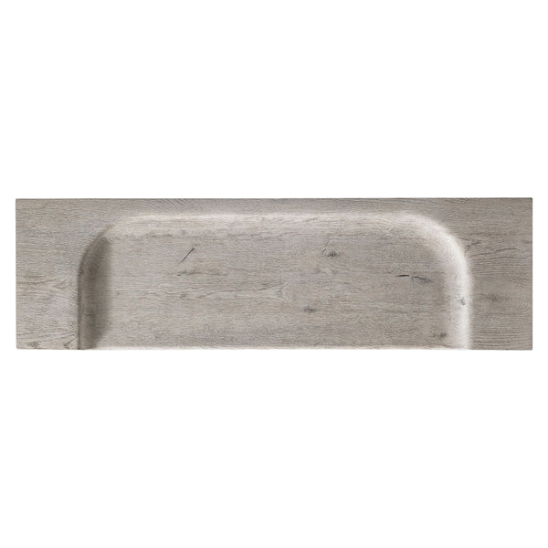 Bernhardt Amirus Solid Oak Sculpted Bench with Organic Saddle Seat for Modern Interiors