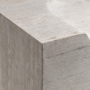 Bernhardt Amirus Solid Oak Sculpted Bench with Organic Saddle Seat for Modern Interiors