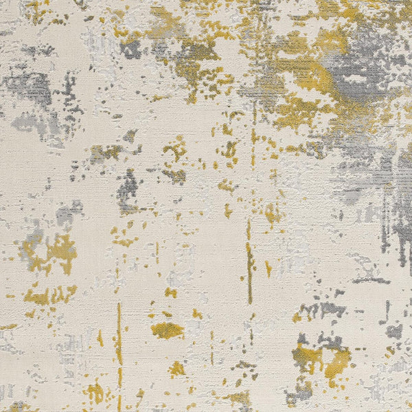 Homeroots 4' X 6' Gold Abstract Dhurrie Area Rug  Polypropylene 390508