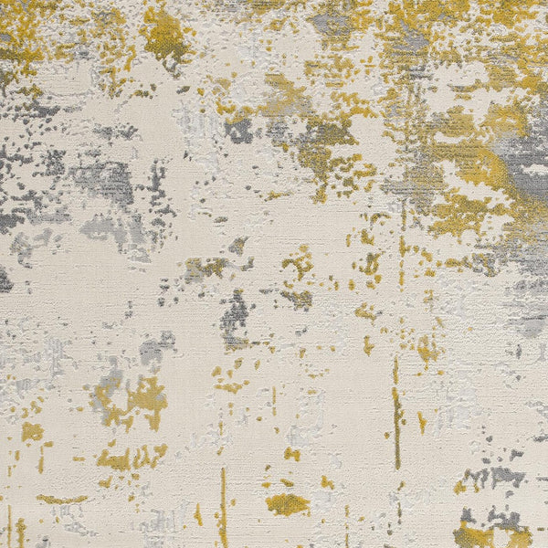 Homeroots 5' X 7' Gold Abstract Dhurrie Area Rug  Polypropylene 390509