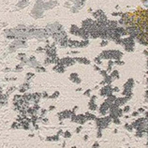 Homeroots 10' Gold Abstract Dhurrie Runner Rug  Polypropylene 390513