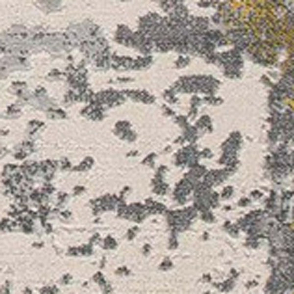 Homeroots 15' Gold Abstract Dhurrie Runner Rug  Polypropylene 390516