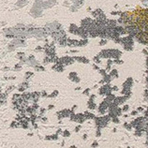 HomeRoots 4' Gold Abstract Dhurrie Area Rug - Soft, Stylish, and Durable for Modern Living Spaces and Entryways 15' Runner Runner 390516