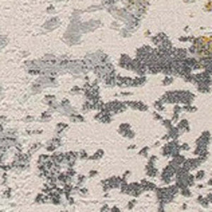 Homeroots 8' Gold Abstract Dhurrie Runner Rug  Polypropylene 390521