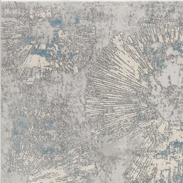 HomeRoots 4' Blue Abstract Dhurrie Area Rug - Modern Artistry Meets Plush Comfort for Your Home Décor 4' X 6' 390529