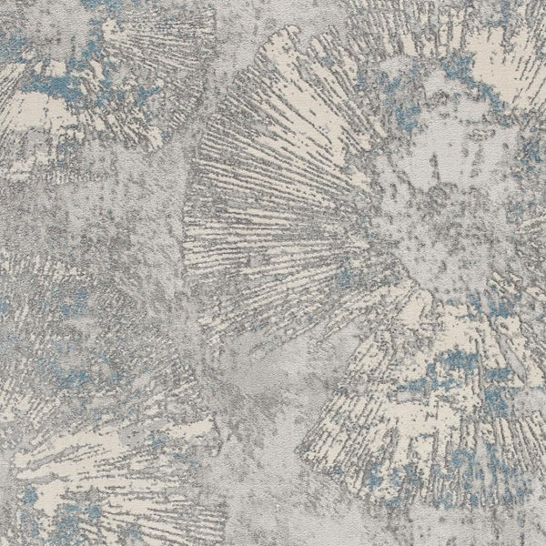 HomeRoots 4' Blue Abstract Dhurrie Area Rug - Modern Artistry Meets Plush Comfort for Your Home Décor 5' X 8' 390530