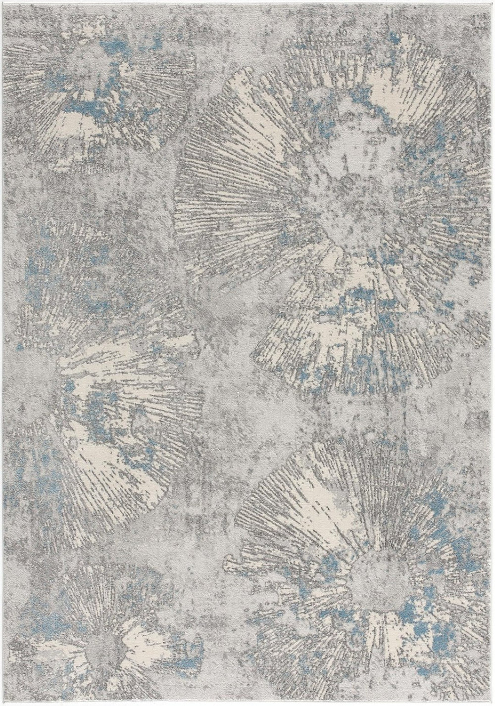 HomeRoots 4' Blue Abstract Dhurrie Area Rug - Modern Artistry Meets Plush Comfort for Your Home Décor 5' X 8' 390530