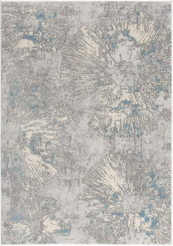 HomeRoots 4' Blue Abstract Dhurrie Area Rug - Modern Artistry Meets Plush Comfort for Your Home Décor 5' X 8' 390530