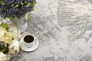 HomeRoots 4' Blue Abstract Dhurrie Area Rug - Modern Artistry Meets Plush Comfort for Your Home Décor 8' X 10' 390532