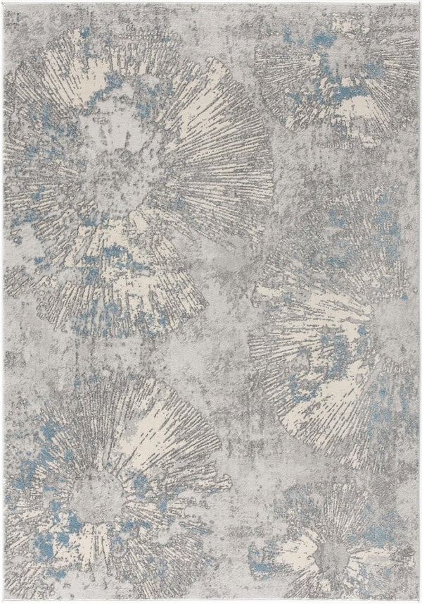 HomeRoots 4' Blue Abstract Dhurrie Area Rug - Modern Artistry Meets Plush Comfort for Your Home Décor 8' X 10' 390532