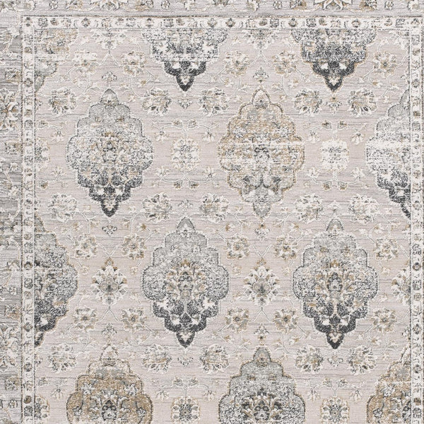 Homeroots 8' X 11' Cream Grey Oriental Area Rug  Olefin 390578