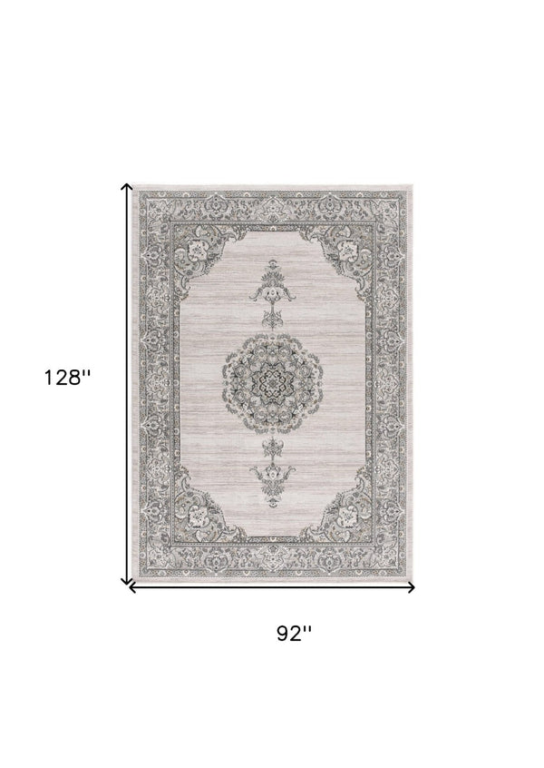 HomeRoots 8' Cream Oriental Area Rug - Timeless Elegance for Living Rooms, Dining Areas, or Bedrooms Decor 8' x 11' 390591