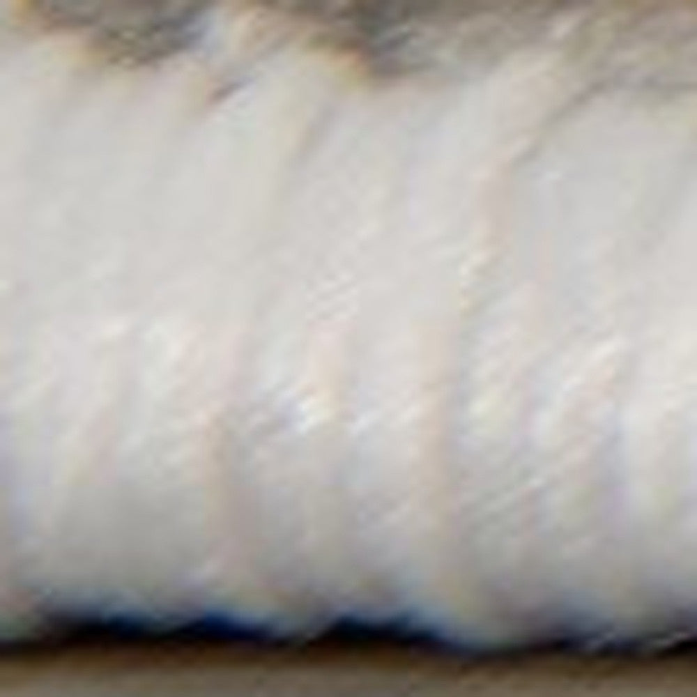 Homeroots 8' Gray And Ivory Abstract Dhurrie Runner Rug  Polypropylene 390613